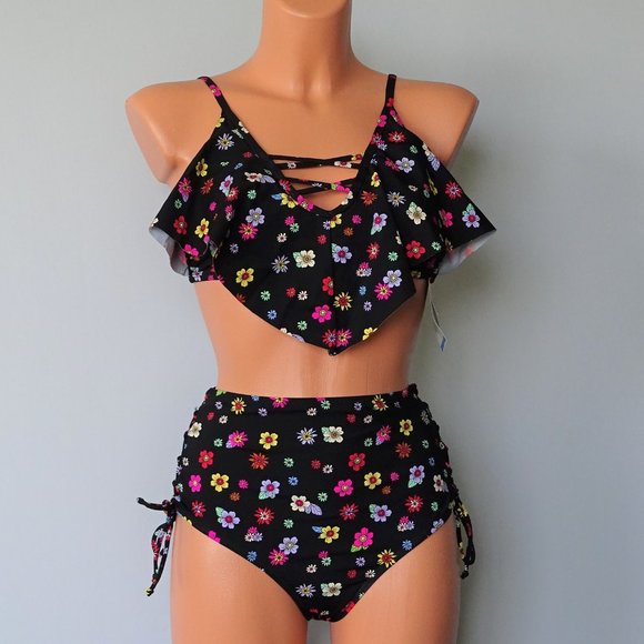 California Waves Other - California Waves NWT 2Pc Flounce Junior Bikini Set